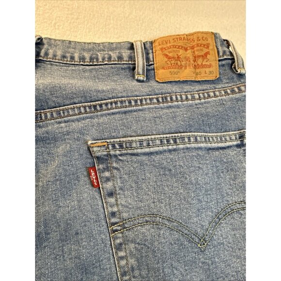 Levi's 550 Men Jeans 40x30 Denim Straight Relaxed Fit Pockets High Rise Casual - Picture 6 of 12